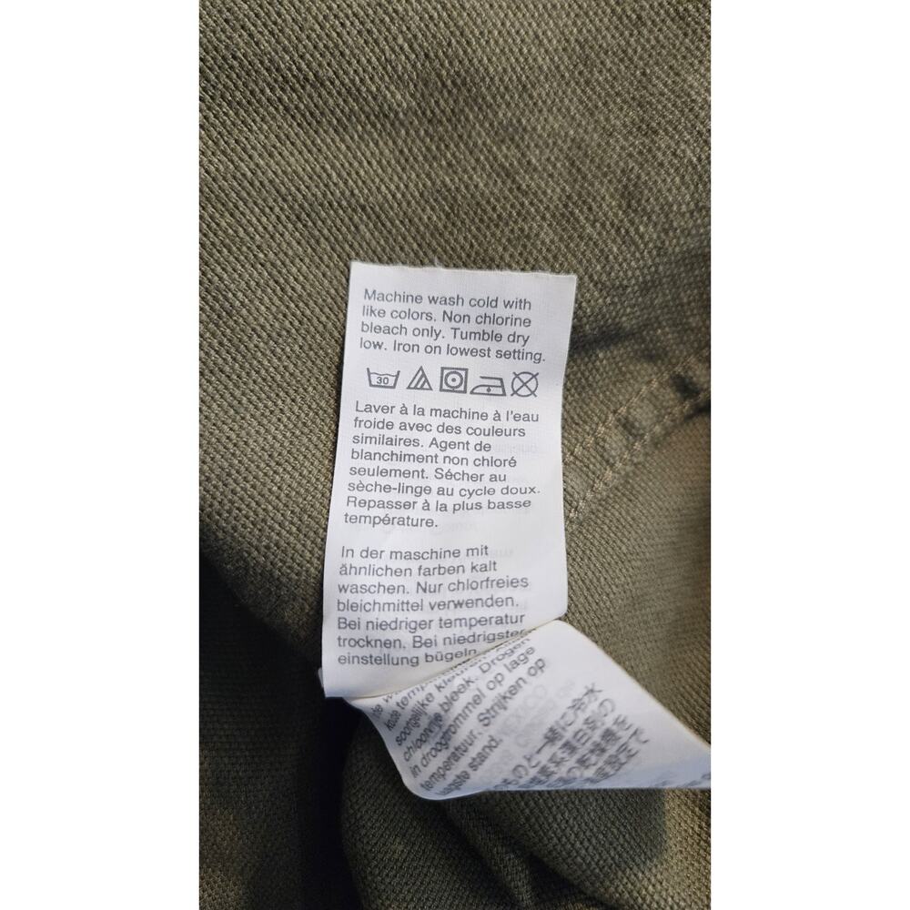 MADEWELL Raw Hem A-Line Mini Skirt Olive Green Snap Closure Pockets Size 6 - Picture 8 of 8